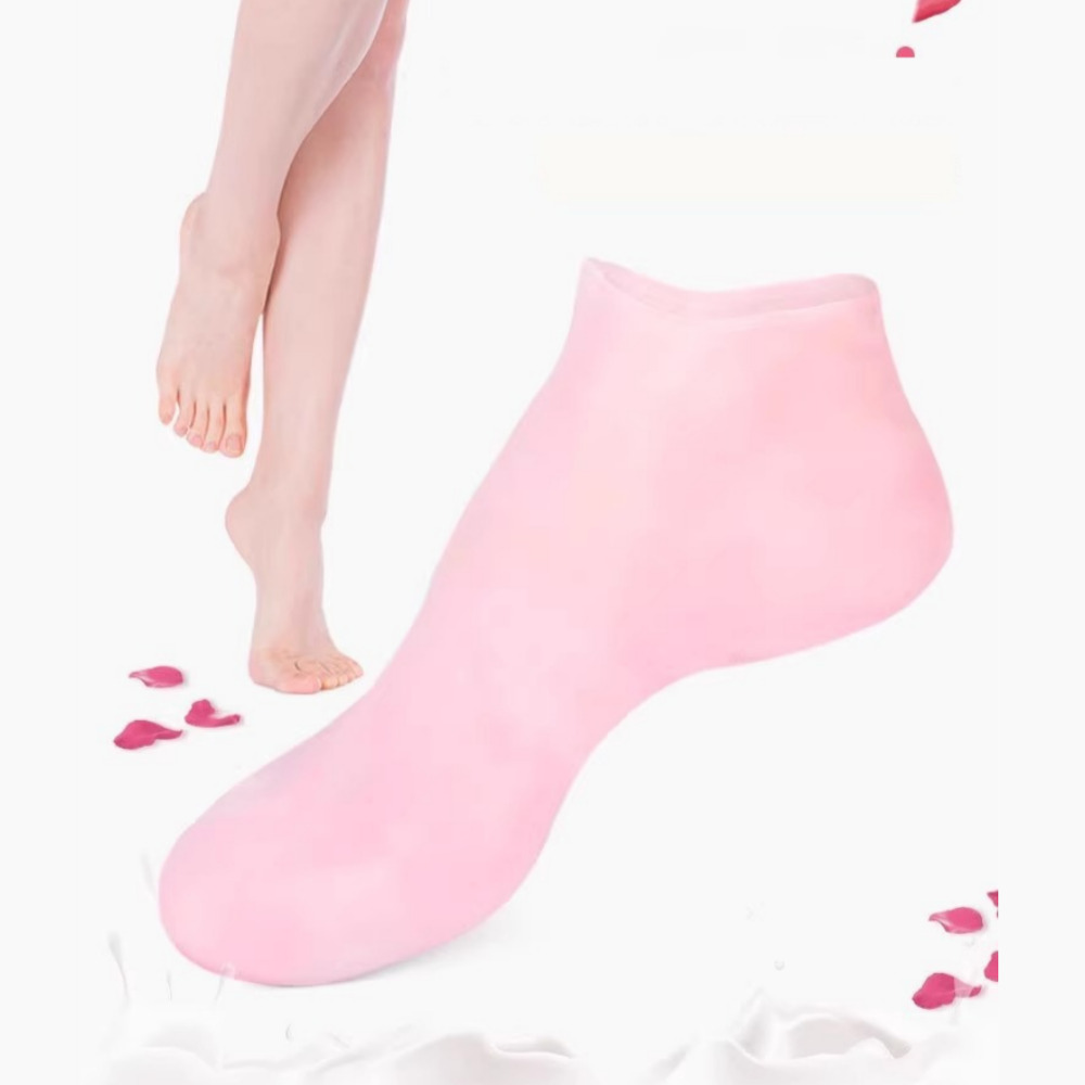 블체 실리콘 보습 양말 덧신 발바닥 각질 굳은살 발뒤꿈치 보호 발커버 핑크 제품 이미지