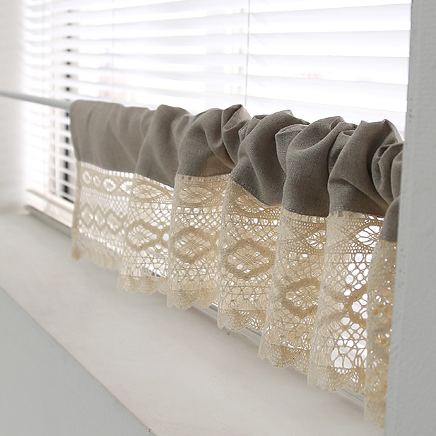 미니 뜨개 작은창문 커텐 주방 바란스 커튼