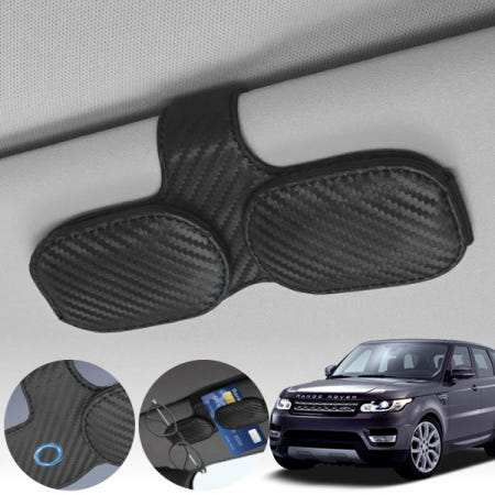 오토패스 레인지로버스포츠(14~) 차량용 고급 가죽 선글라스 안경 자석 거치대 카본 1개