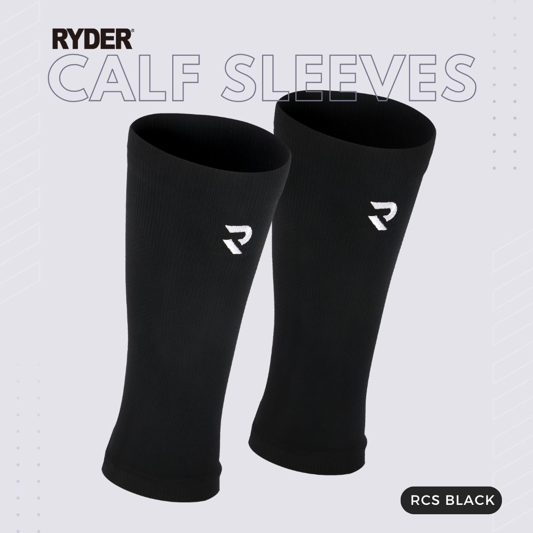 라이더 RYDER 2024 RCS-2 BLACK 블랙 카프 슬리브 종아리 보호대 배드민턴 탁구 스쿼시 - 상품 이미지