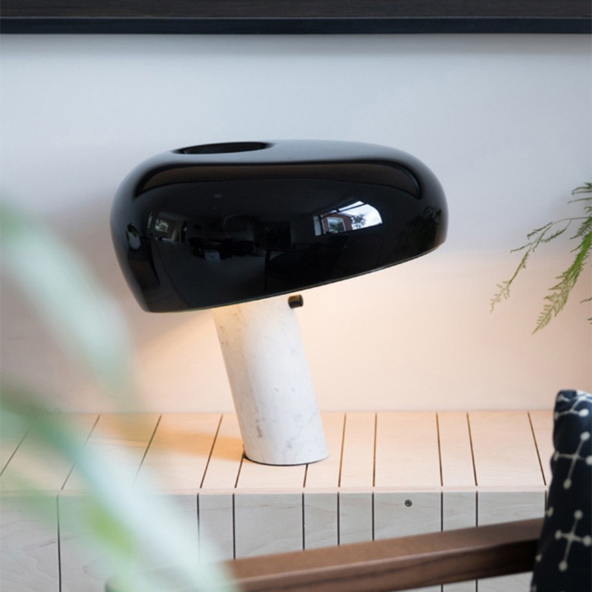 스누피 테이블 램프 버섯 책상 조명 Snoopy Table Lamp 블랙 S