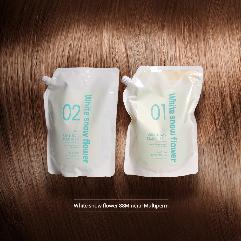 하얀눈꽃88미네랄 멀티펌 1000ml (제1/2제) 탄력 윤기 볼륨업 25분 빠른 파마 - 상세 이미지 3