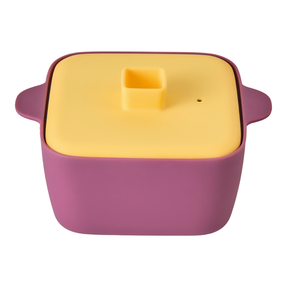 르메이드 실리콘 전자레인지 찜기 계란찜 라면 용기 1200ml 단호박