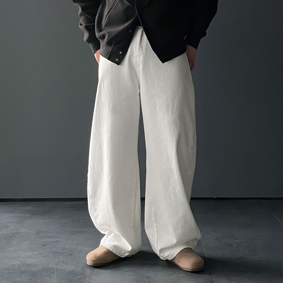 벌룬팬츠 남자통바지 항아리바지 통넓은바지 - 상품 이미지