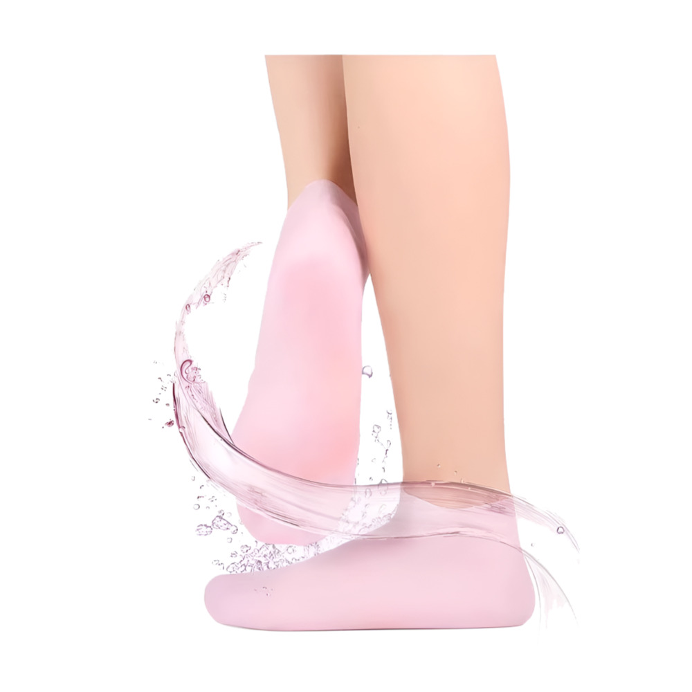 블체 실리콘 보습 양말 덧신 발바닥 각질 굳은살 발뒤꿈치 보호 발커버 핑크 - 상세 이미지 2
