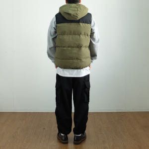 남자 패딩조끼 베스트 헤비 후드 남성 패딩 빅사이즈 겨울 착용 후기 | 사이즈/핏 총정리 - 상품 이미지 2