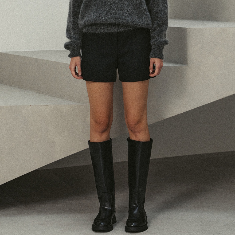 wool short pants (black) - 메인 이미지