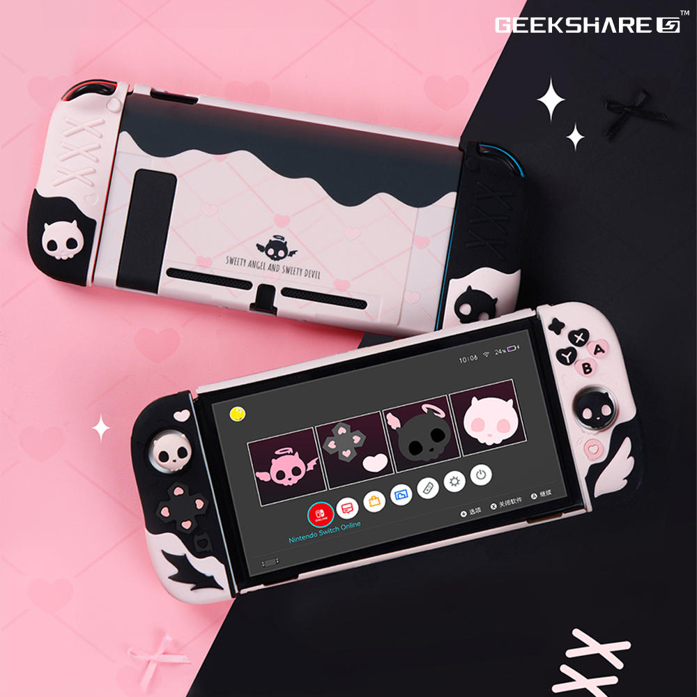 닌텐도 스위치 OLED 케이스 긱쉐어 스컬냥 풀커버