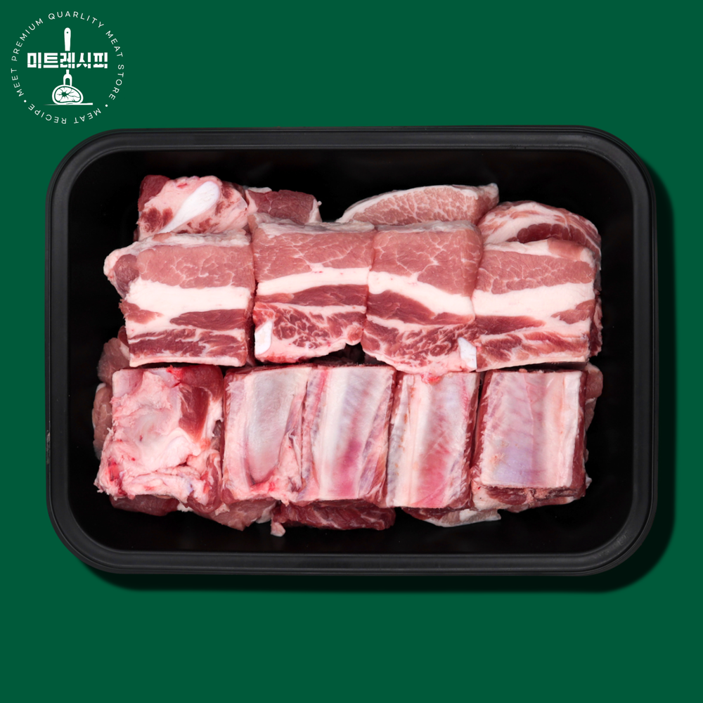 1등급 이상 숙성 한돈 돼지갈비 찜용 1kg 냉장 국내산 암퇘지 갈비찜 돼지생갈비 캠핑 - 상세 이미지 2