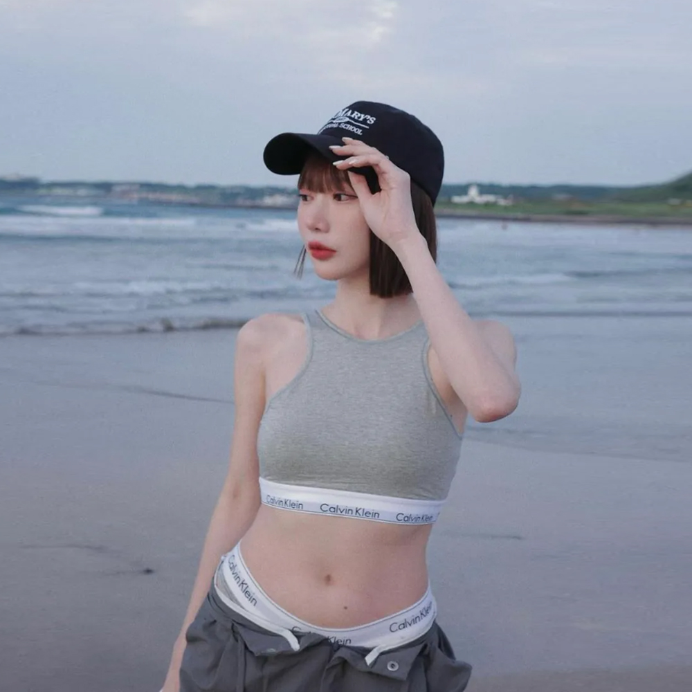 캘빈클라인 속옷 언더웨어 롱라인 브라렛 여성 브라 이미지 6