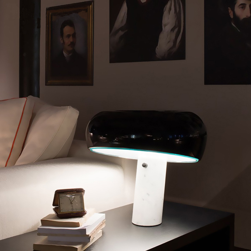 스누피 테이블 램프 버섯 책상 조명 Snoopy Table Lamp 블랙 S