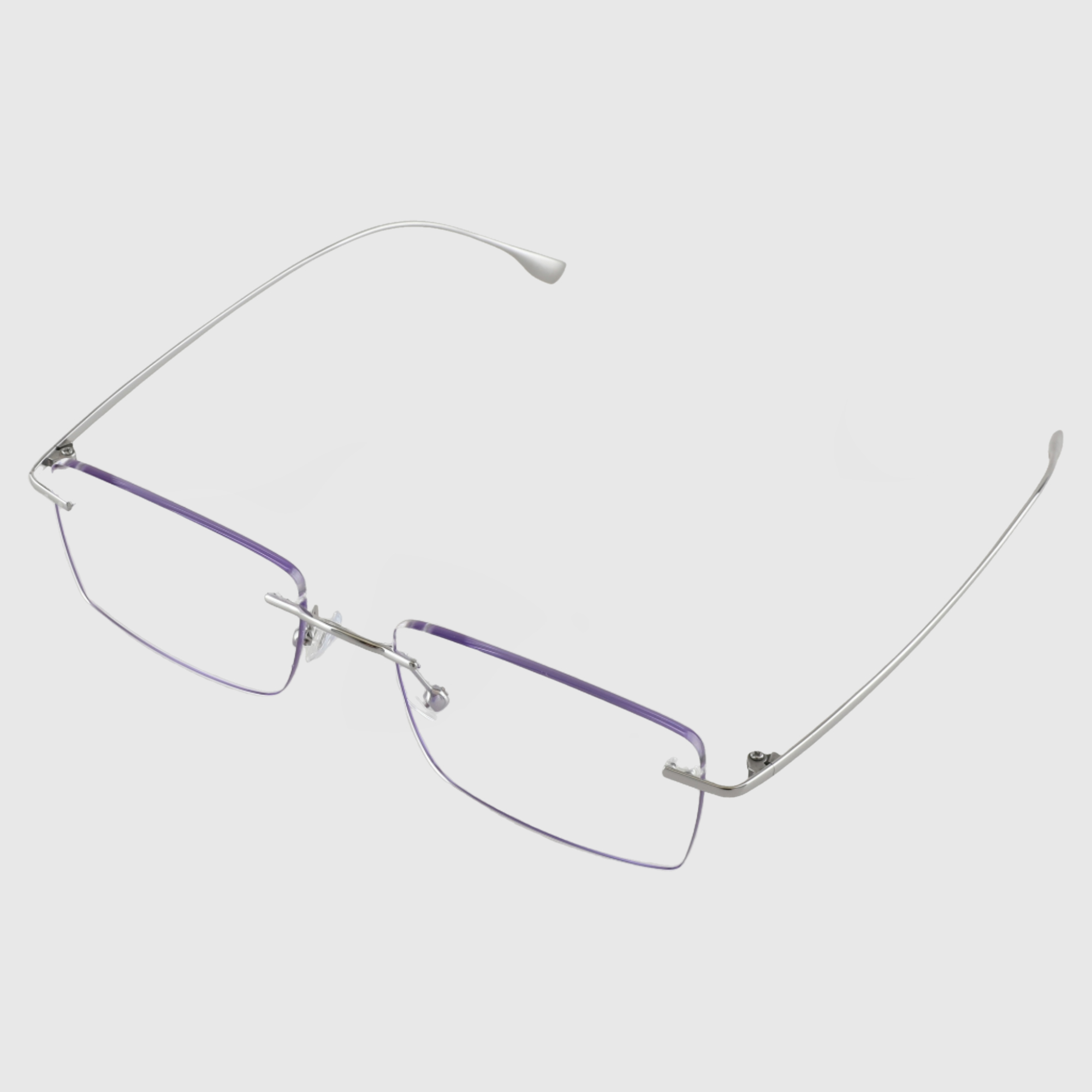 긱시크 안경테 사각 투명 무테 안경 빈티지 가벼운 블루라이트차단 PC 모니터 보호