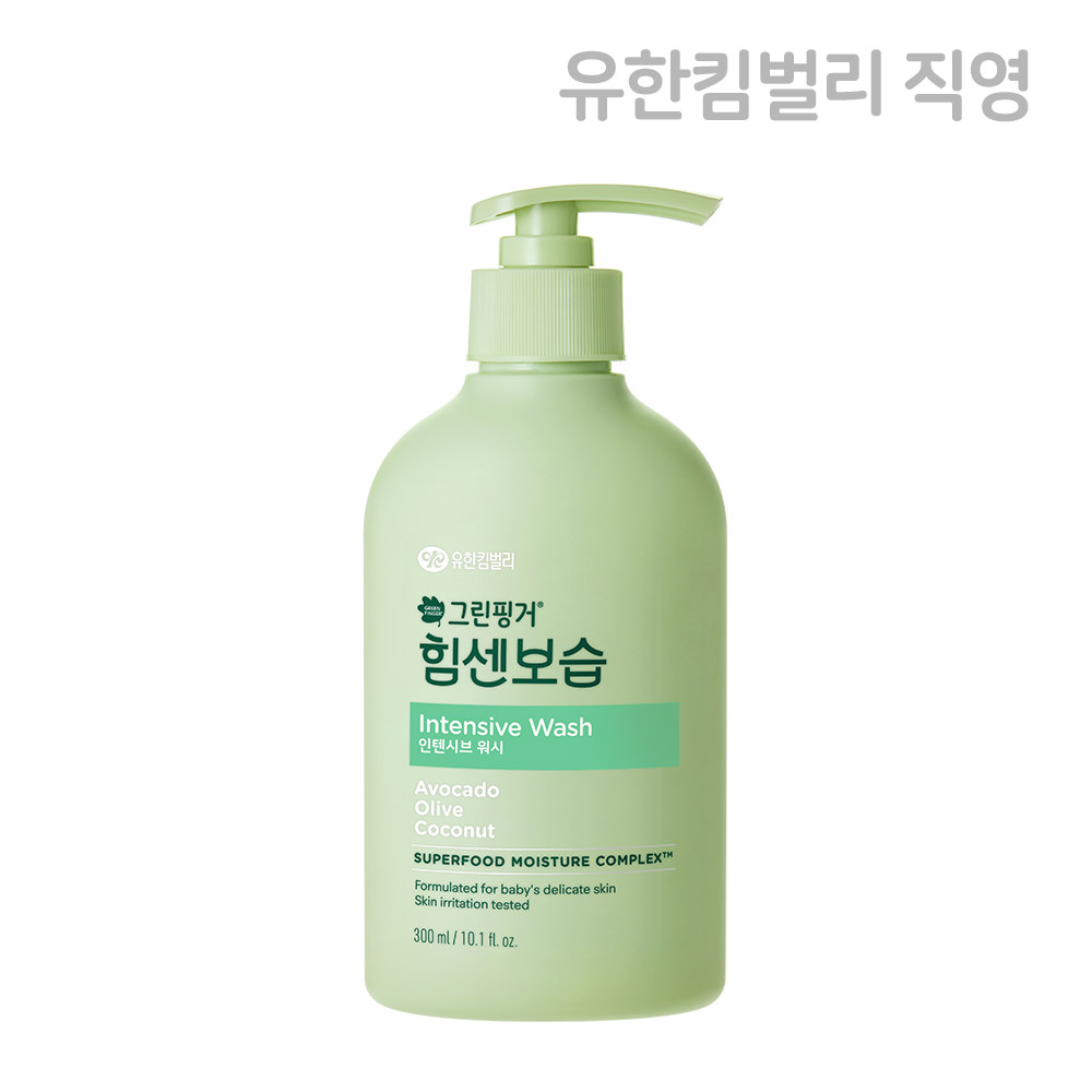 그린핑거 힘센보습 인텐시브 워시 블루베리 바닐라향 300ml X 1EA / 베이비, 유아바디워시, 바스, 촉촉, 고보습, 신생아 - 상품 이미지
