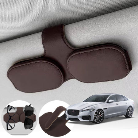 자체제작 파츠라인 XF(X260)(16~) 차량용 고급 가죽 선글라스 안경 자석 거치대 브라운 1개