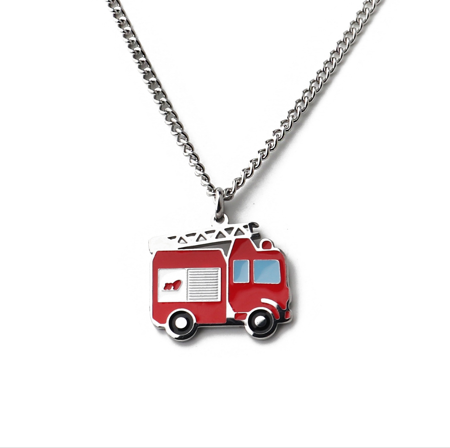 경찰차 소방차 써지컬스틸 미아방지 목걸이 아기 유아 어린이