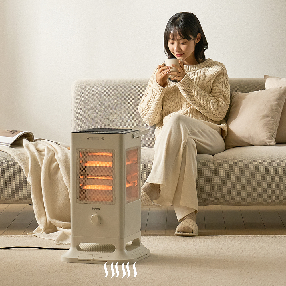 한경희 석영관 조명 전기히터 오방난로 사무실 가정용 온열기 난방기