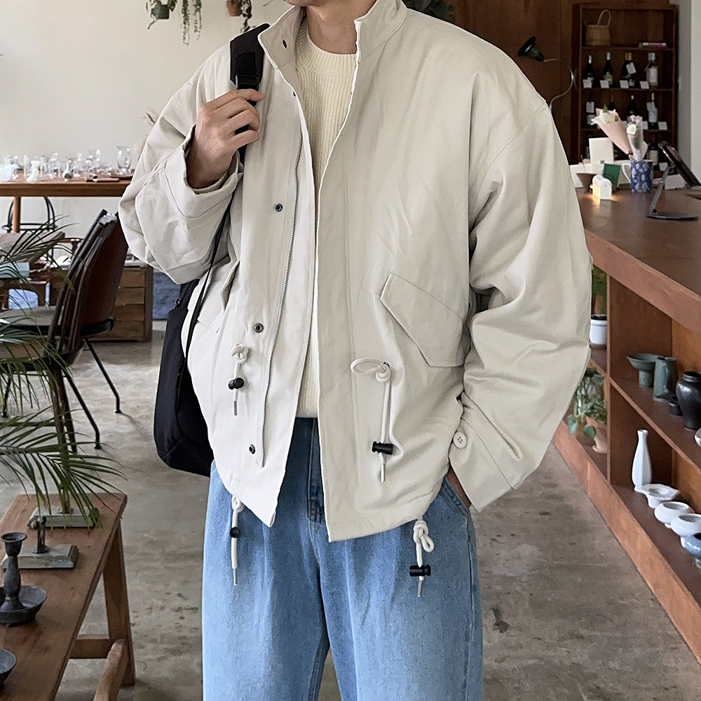 남자야상점퍼 오버핏 겨울 점퍼 자켓 남자 숏 패딩 - 상세 이미지 2