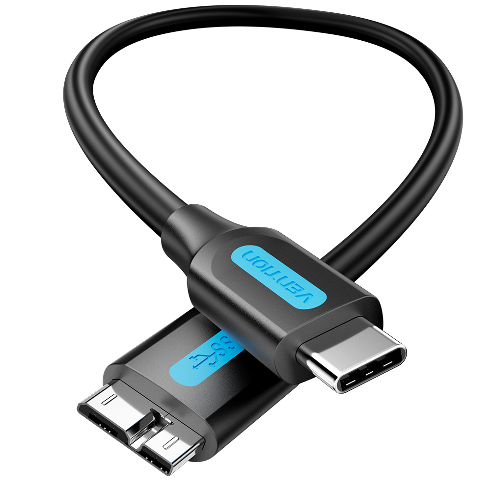 벤션 C타입 to USB3.0 마이크로 B 고속 케이블 CQA 1m, 1개 - 상품 이미지