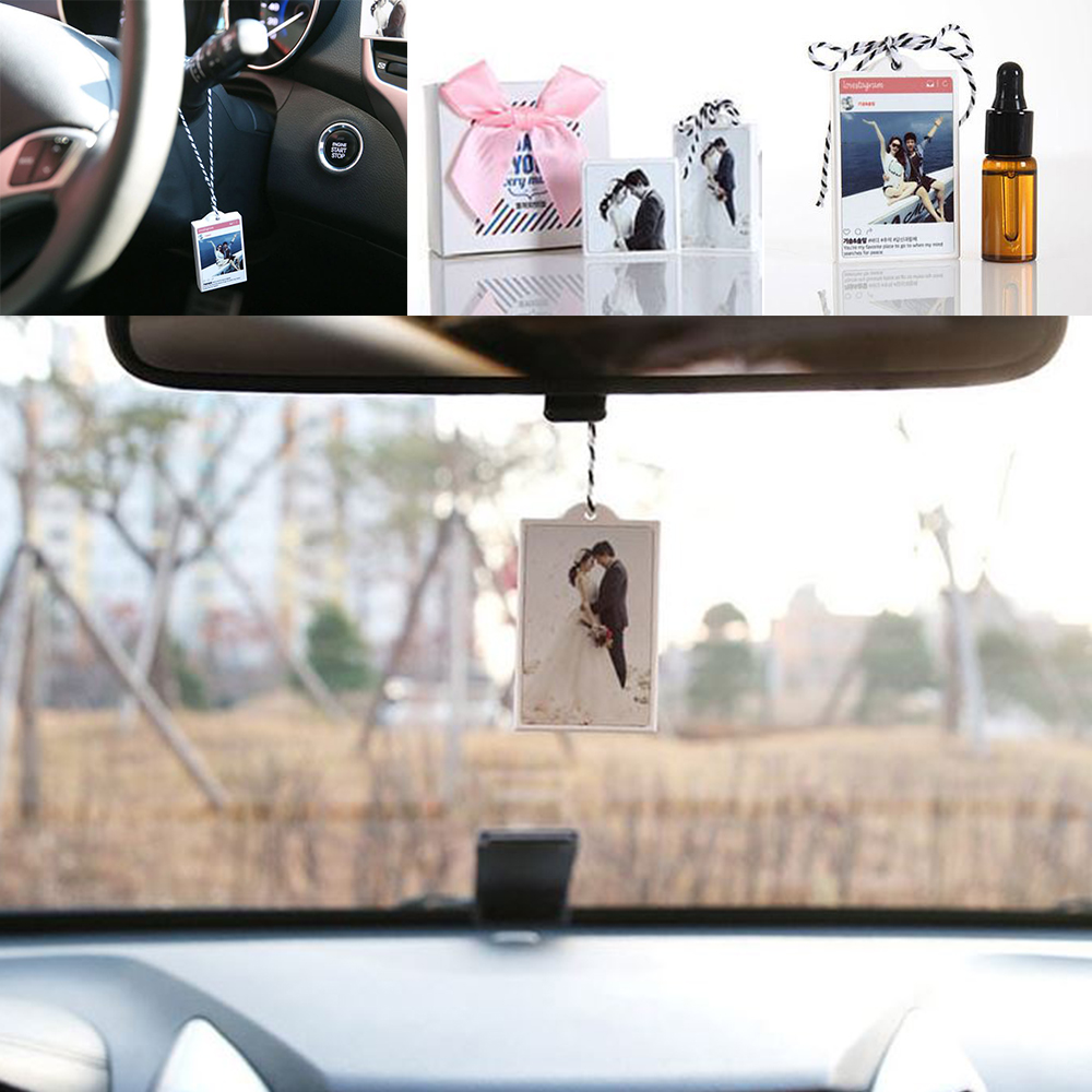 포토 석고 방향제 차량 실내 사각 룸미러 걸이형 담배냄새 탈취제