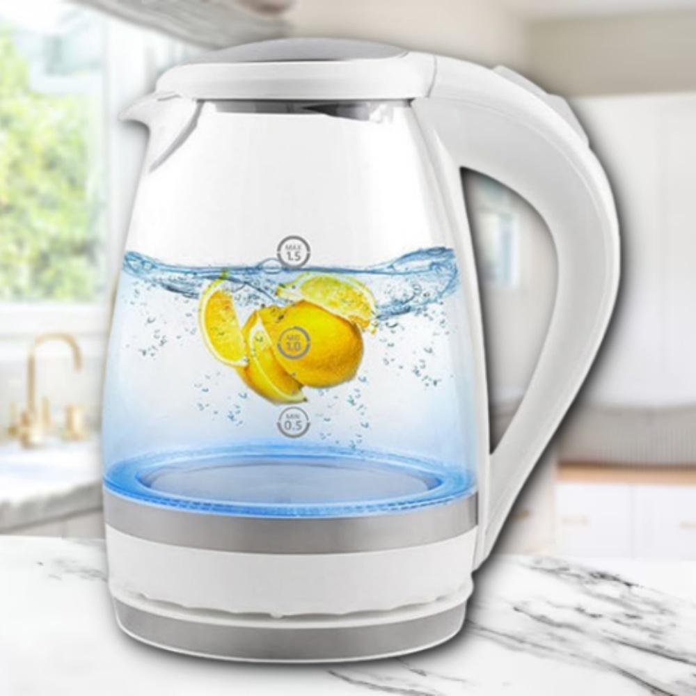 무선 전기 티포트 통유리 포트 예쁜 커피 포트 1.5L