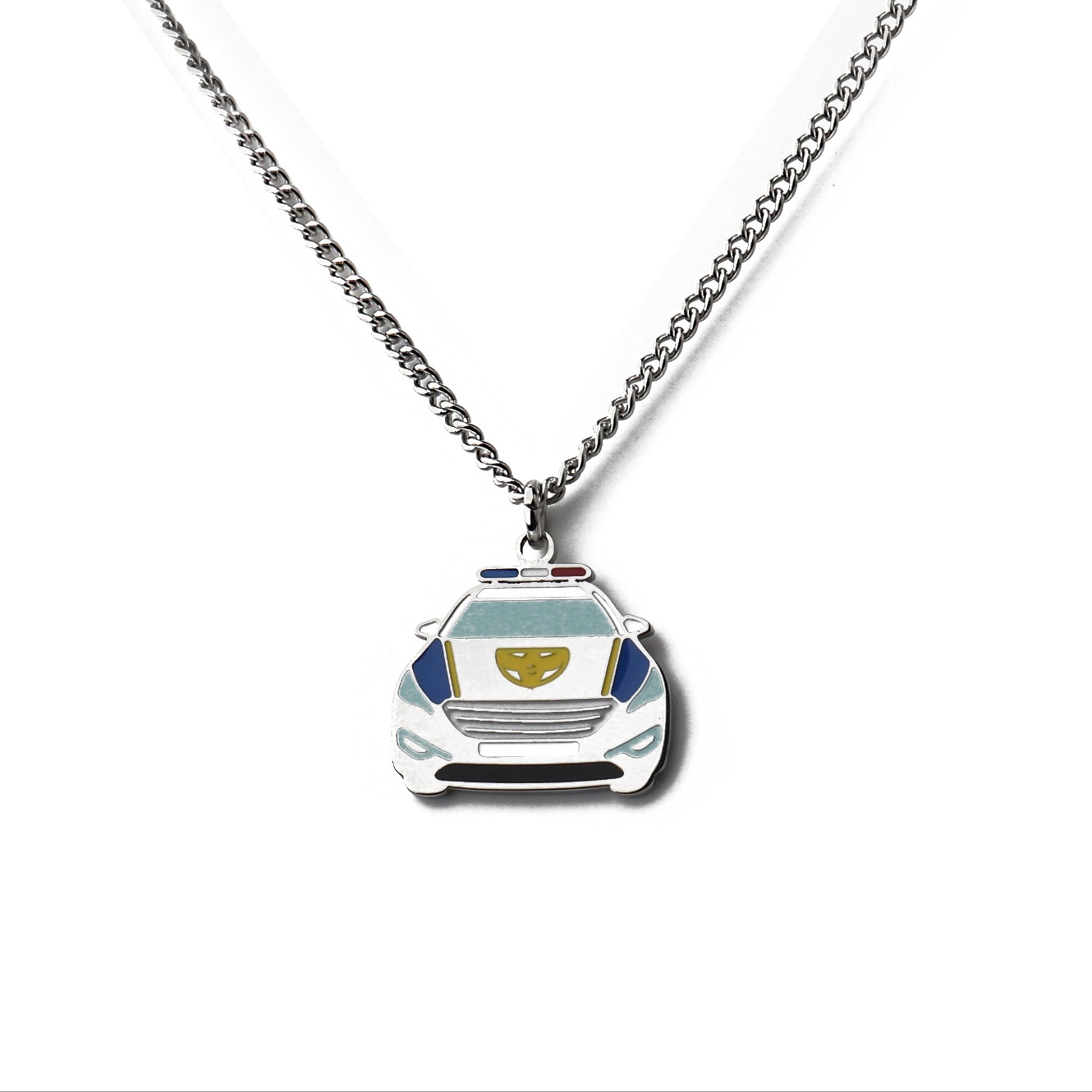 경찰차 소방차 써지컬스틸 미아방지 목걸이 아기 유아 어린이