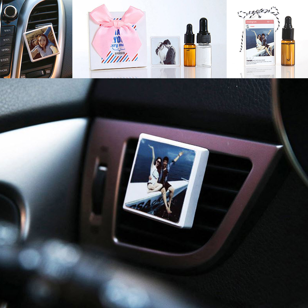 포토 석고 방향제 차량 실내 사각 송풍구 거치형 담배냄새 탈취제