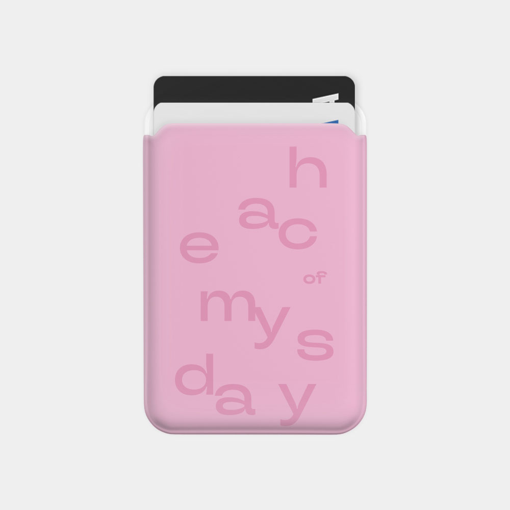 each of day 맥세이프 카드 슬롯 지갑 포켓 케이스 pink - 메인 이미지