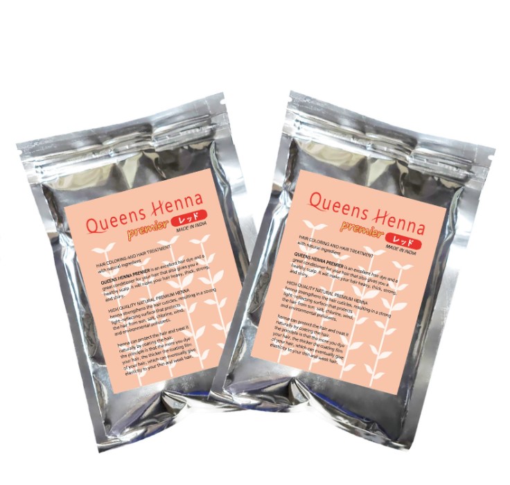 1+1 퀸즈 프리미어 헤나 천연 염색약 레드+레드100g Queens premier henna