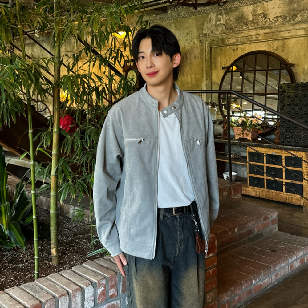 남자 스요 봄 가을 코듀로이 투웨이 자켓 점퍼 - 상세 이미지 4
