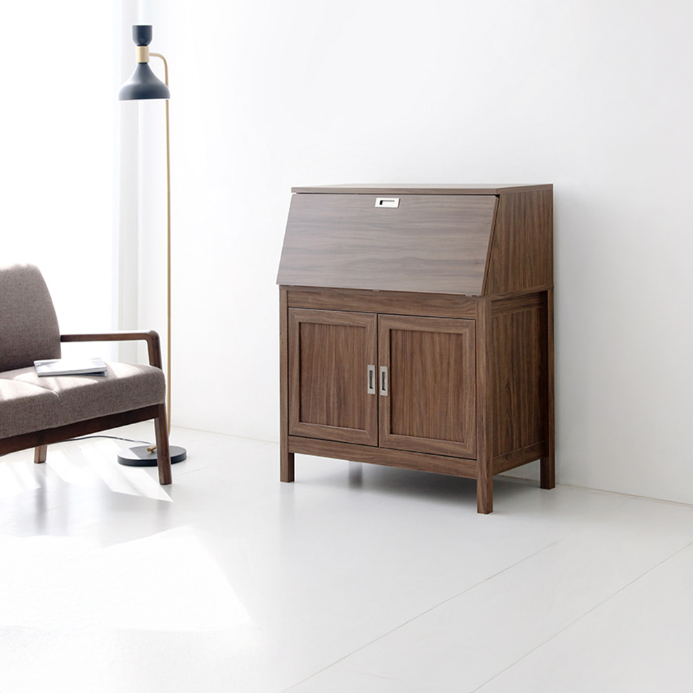 숄리드 콘솔수납장 CHM10789F 890x360x1070mm, 2단, 미들브라운 5321.7799 - 상세 이미지 4