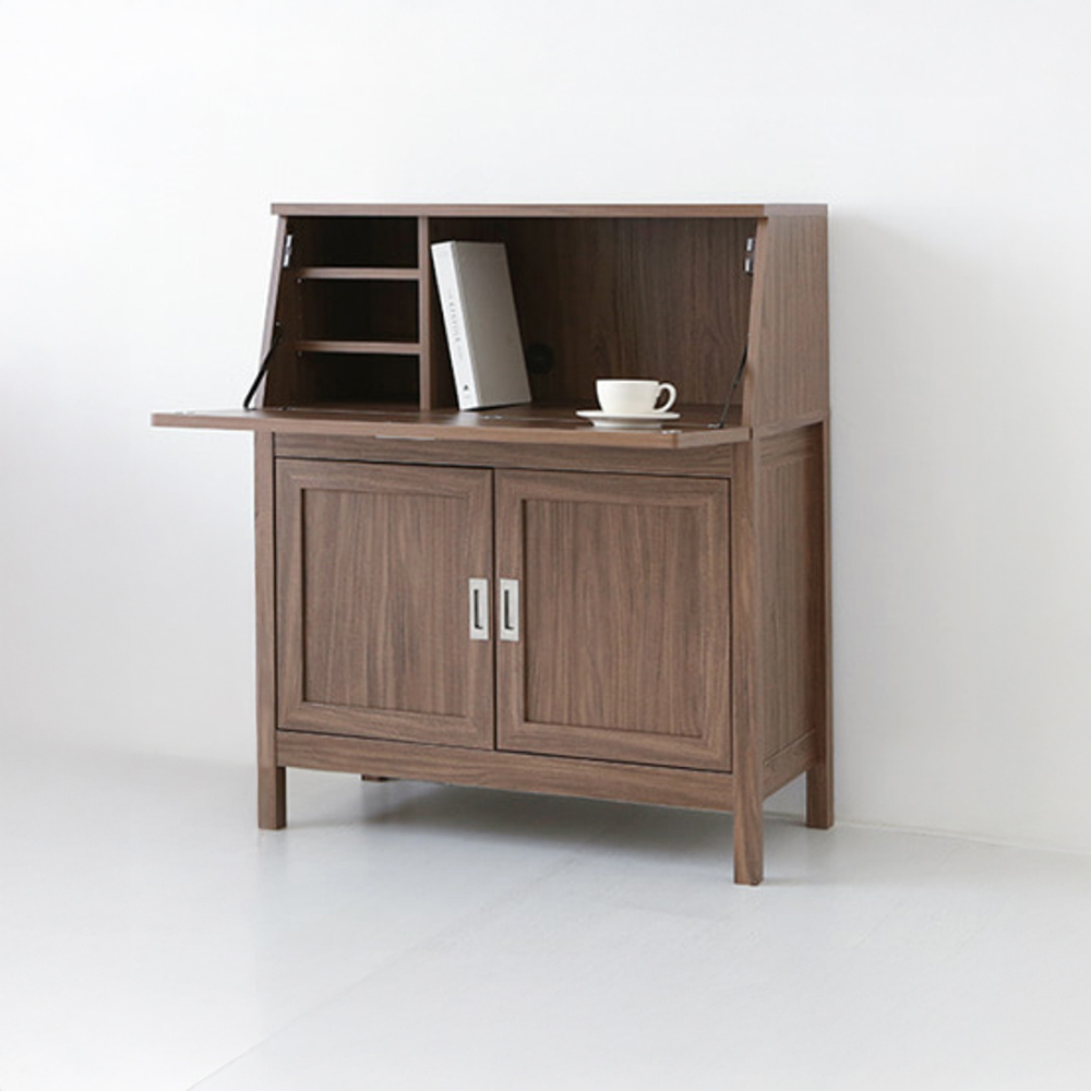 숄리드 콘솔수납장 CHM10789F 890x360x1070mm, 2단, 미들브라운 5321.7799 - 상세 이미지 2