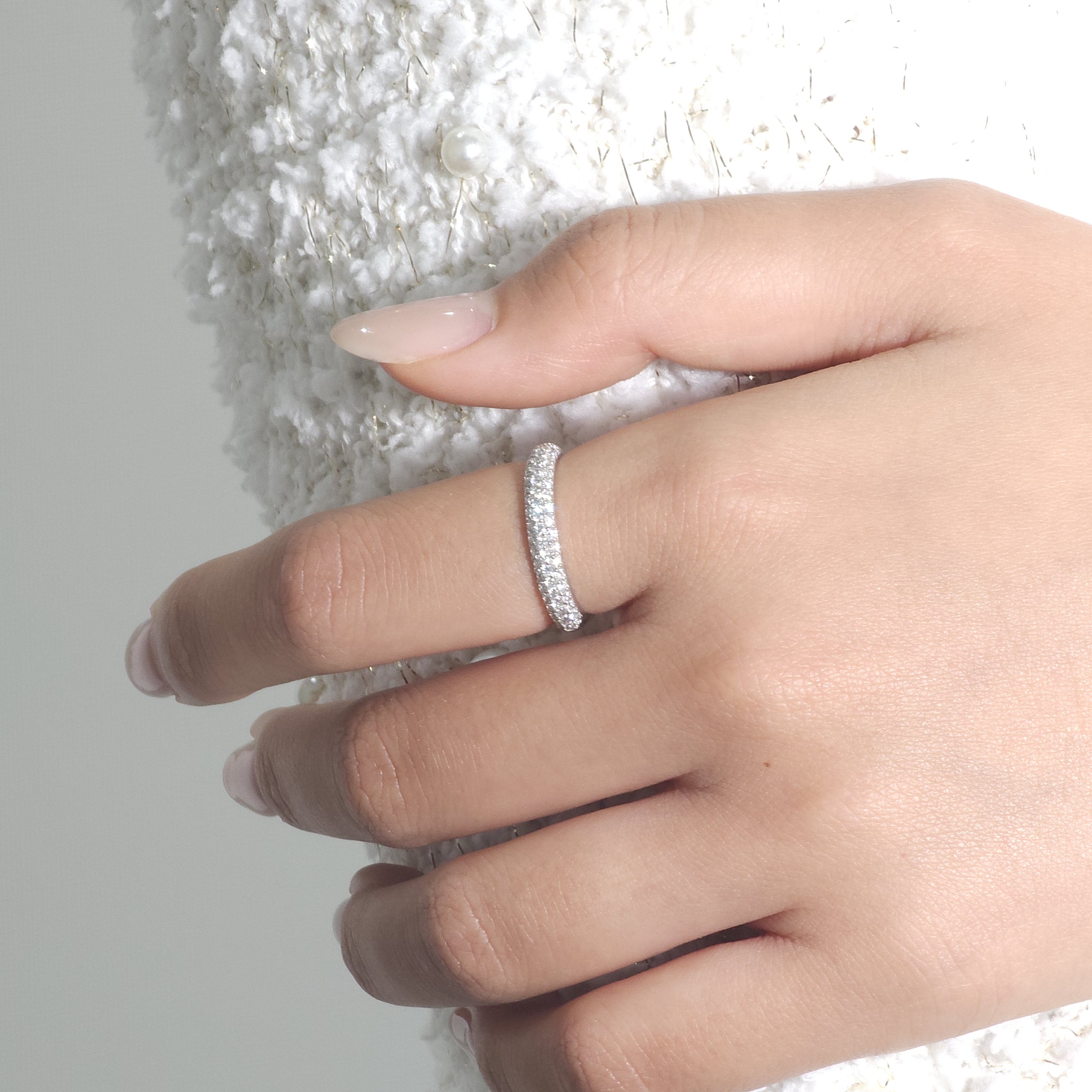 랩다이아 파베세팅 반지 랩다이아몬드 모이사나이트 랩그로운 명품 14k 18k - 상세 이미지 2