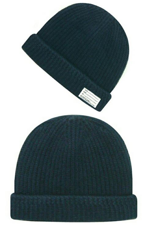 비즈빔 visvim KNIT BEANIE 니트 비니 더블 네이비 - 상세 이미지 2