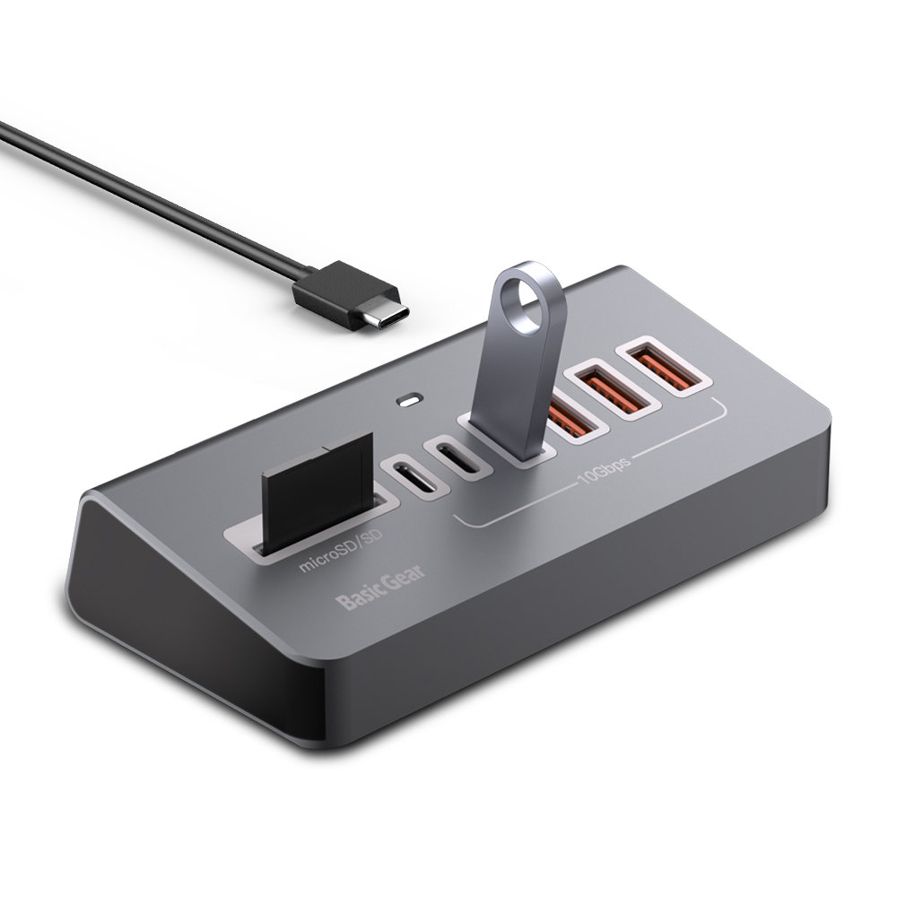 버티컬 C타입 8in1 멀티 USB 허브