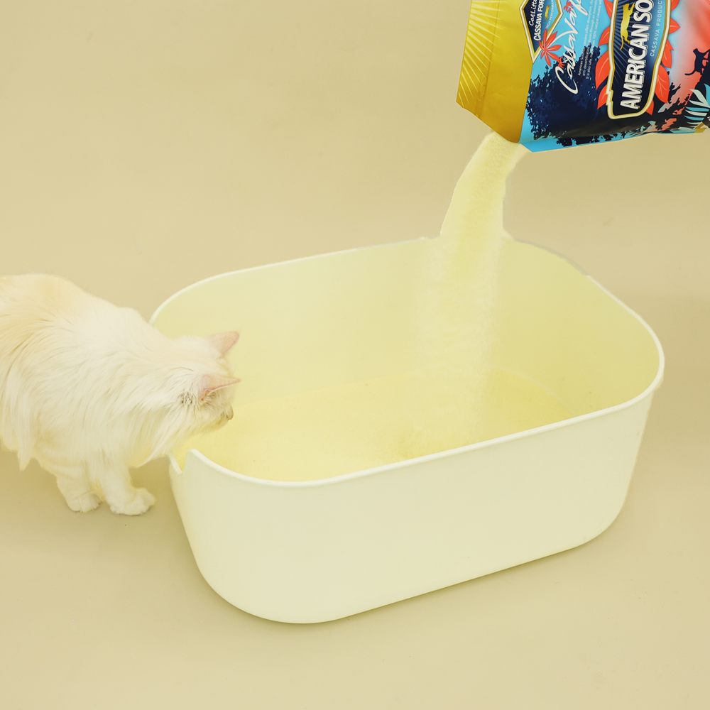 아메리칸솔루션 최고급 브라질산 카사바 먼지없는 고양이모래 실크니스, 6kg, 2개