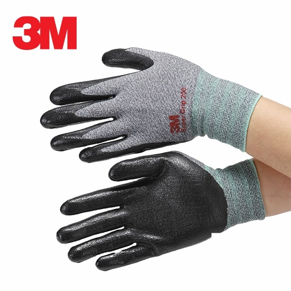 3M 스판덱스 NBR 폼 코팅 슈퍼그립 200 안전 장갑