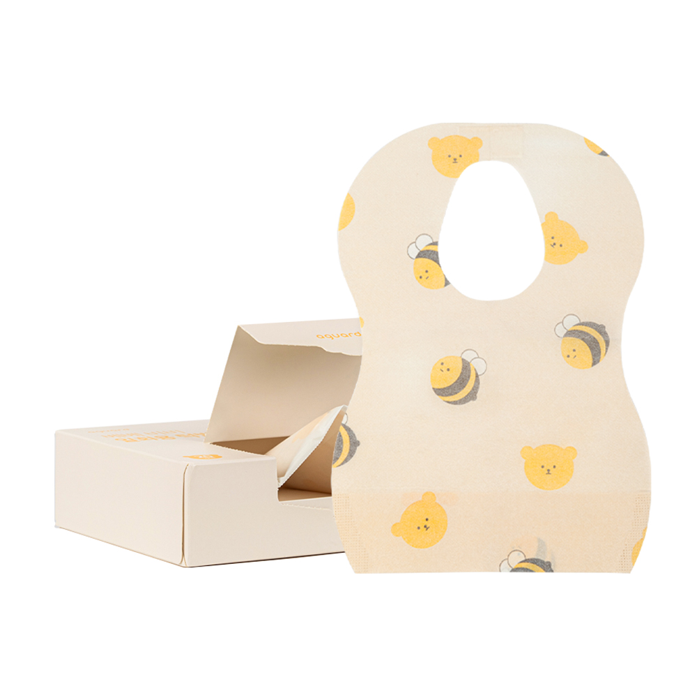 아가드 베베 비비 일회용 턱받이 20입 아기 자기주도 이유식 방수 턱받이