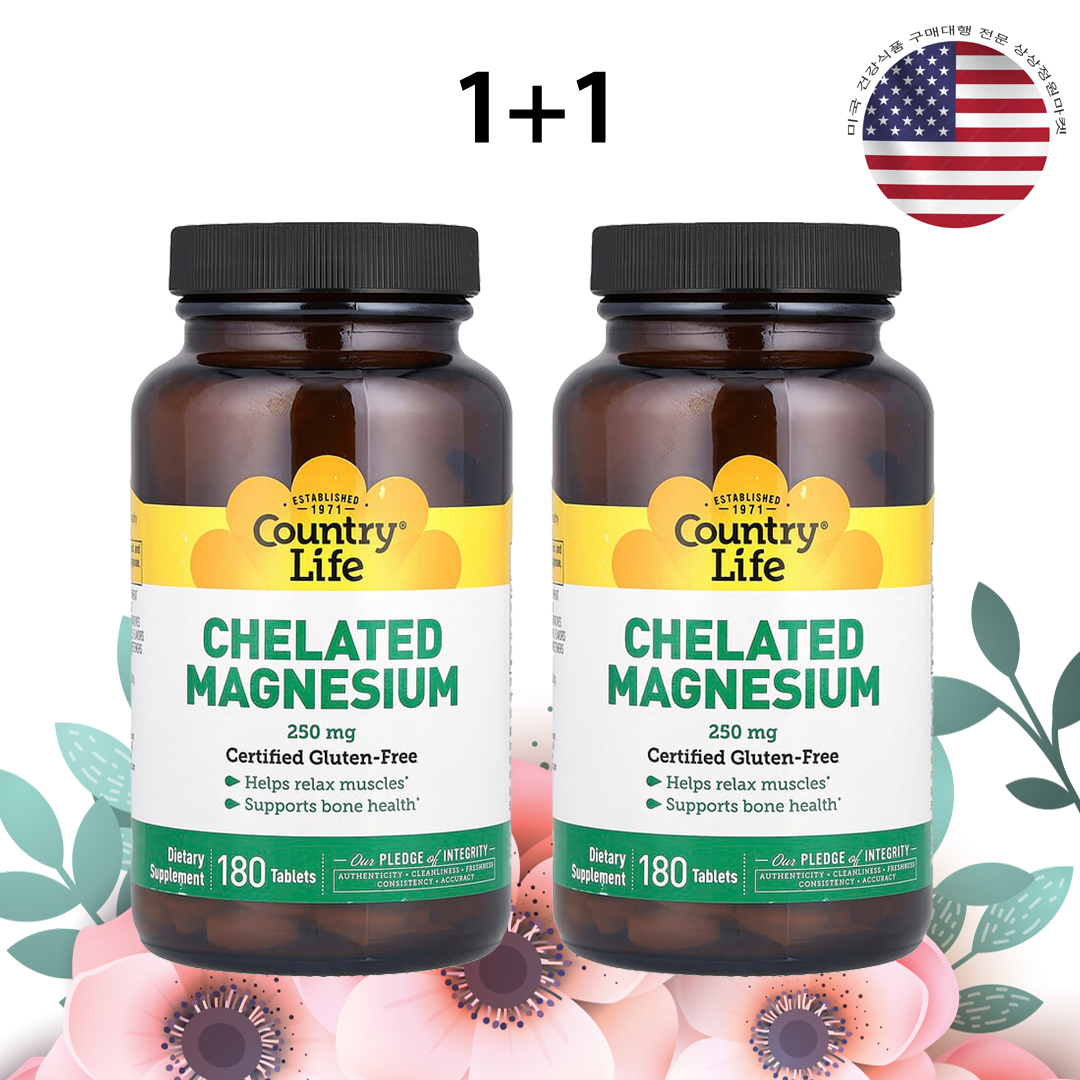 컨트리라이프 킬레이트 마그네슘 250mg 180정, 2개 - 상품 이미지