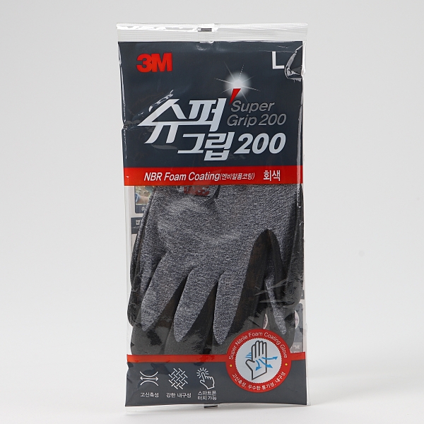 3M 스판덱스 NBR 폼 코팅 슈퍼그립 200 안전 장갑 - 상세 이미지 4