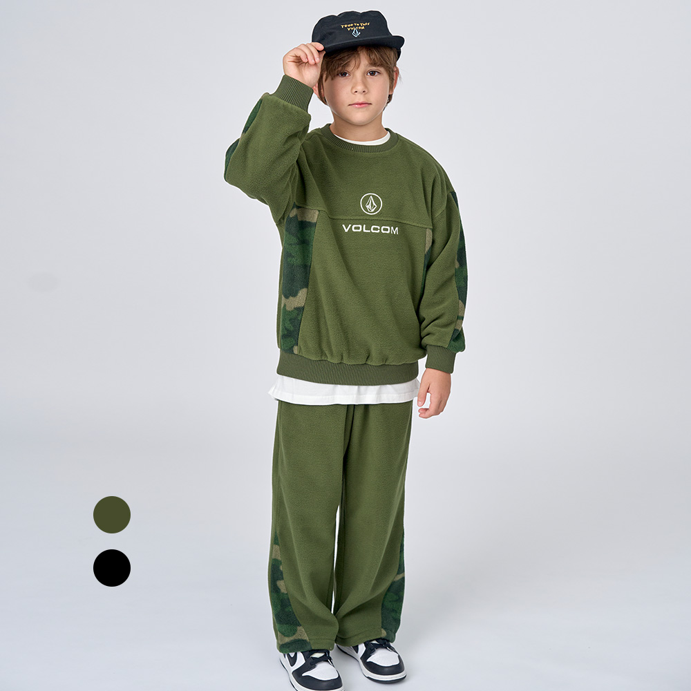 볼컴키즈 밀리터리 플리스 상하복_D4F311 - 메인 이미지