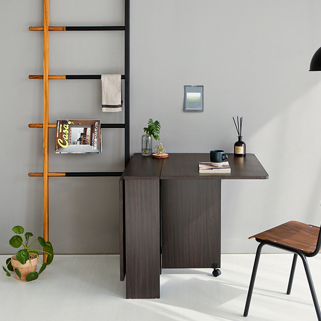 원룸 공간활용 식탁 미니 접이식 확장형식탁 1400