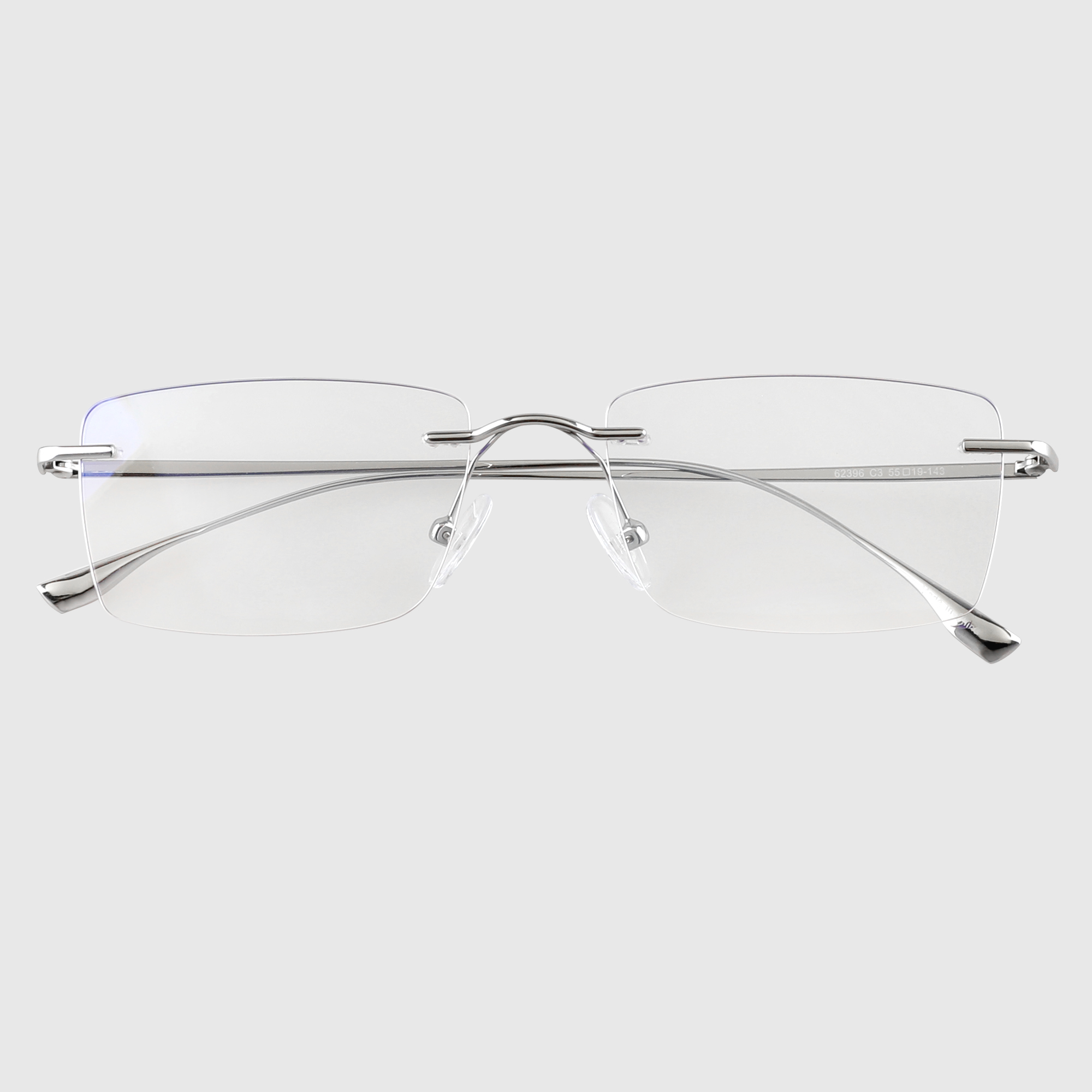 긱시크 안경테 사각 투명 무테 안경 빈티지 가벼운 블루라이트차단 PC 모니터 보호