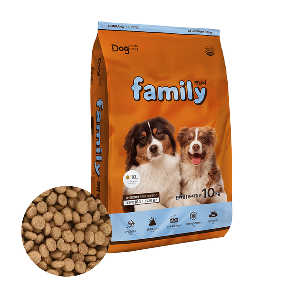 도그랑 훼미리진도 10kg 강아지사료