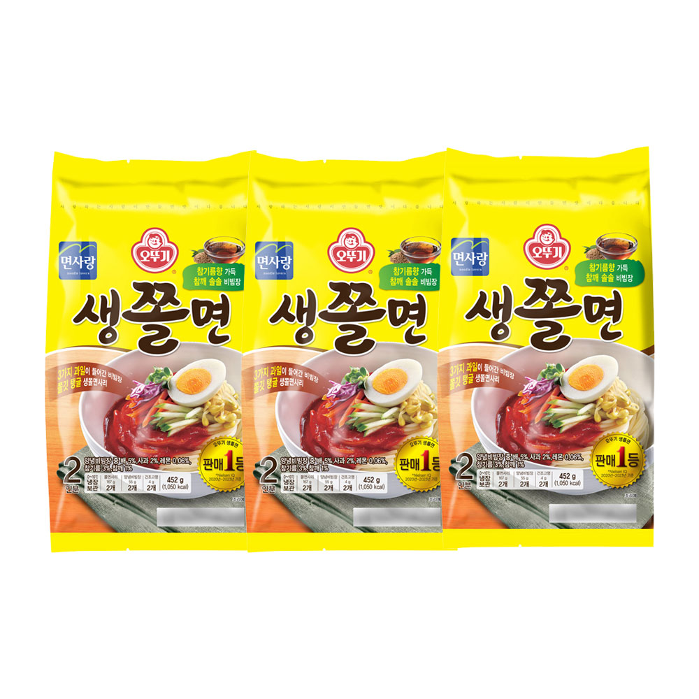 오뚜기 생쫄면 2인분 452g 3개 - 메인 이미지