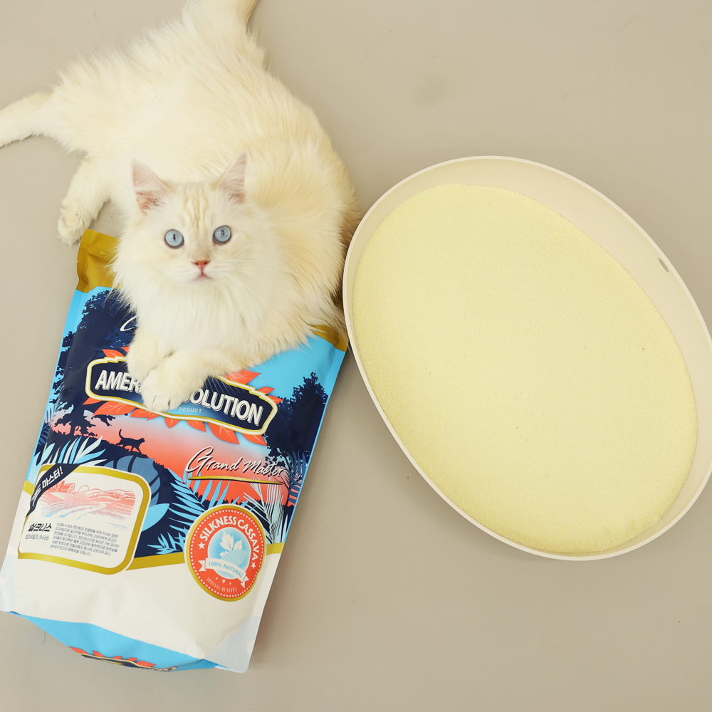 아메리칸솔루션 카사바 모래, 고양이 모래 추천, 먼지 없는 고양이 모래, 냥이 모래 후기, 고양이 모래 1+1