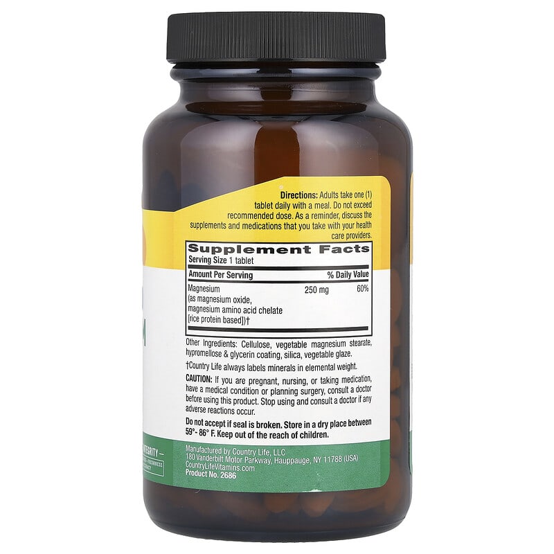 컨트리라이프 킬레이트 마그네슘 250mg 180정, 3개 - 상세 이미지 2