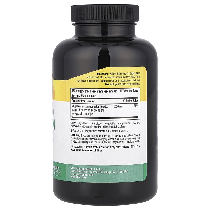 컨트리라이프 킬레이트 마그네슘 250mg 240정 x 2병 - 상세 이미지 2