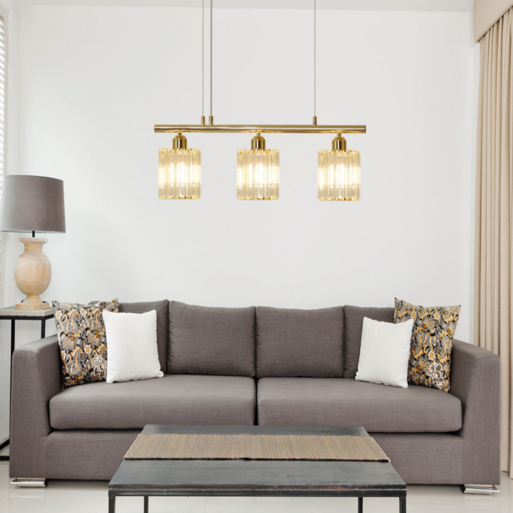 KC인증/무료+당일발송 6인용식탁등 LED 펜던트 조명 주방 식탁등 골드