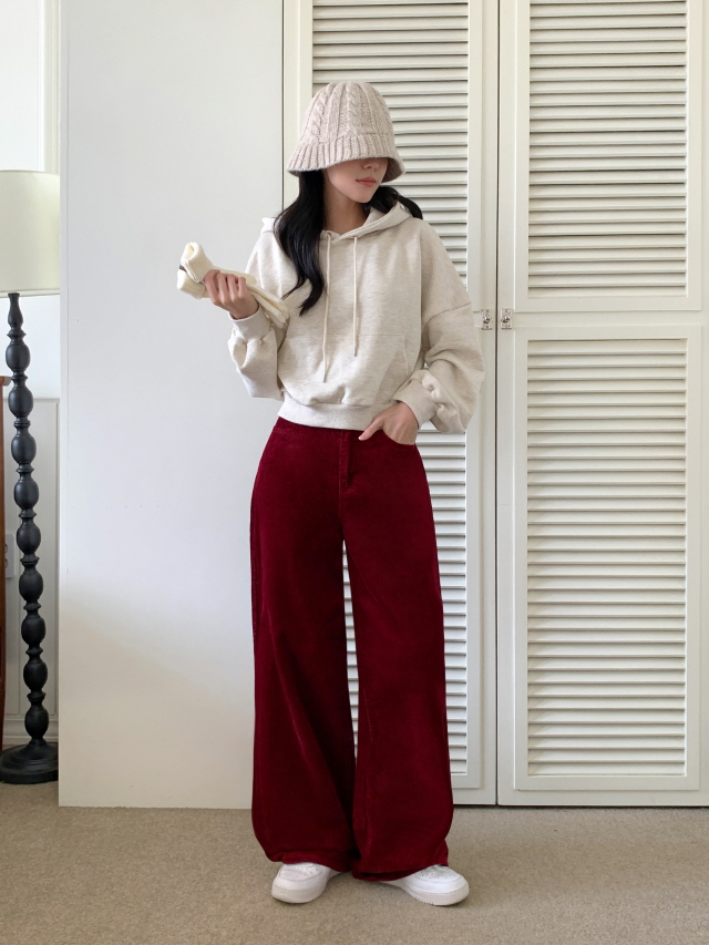 [3단기장/색감예쁨✨] 체이틴 코듀로이 데일리 바지 골덴 와이드 롱 코튼 팬츠 상세 이미지 45
