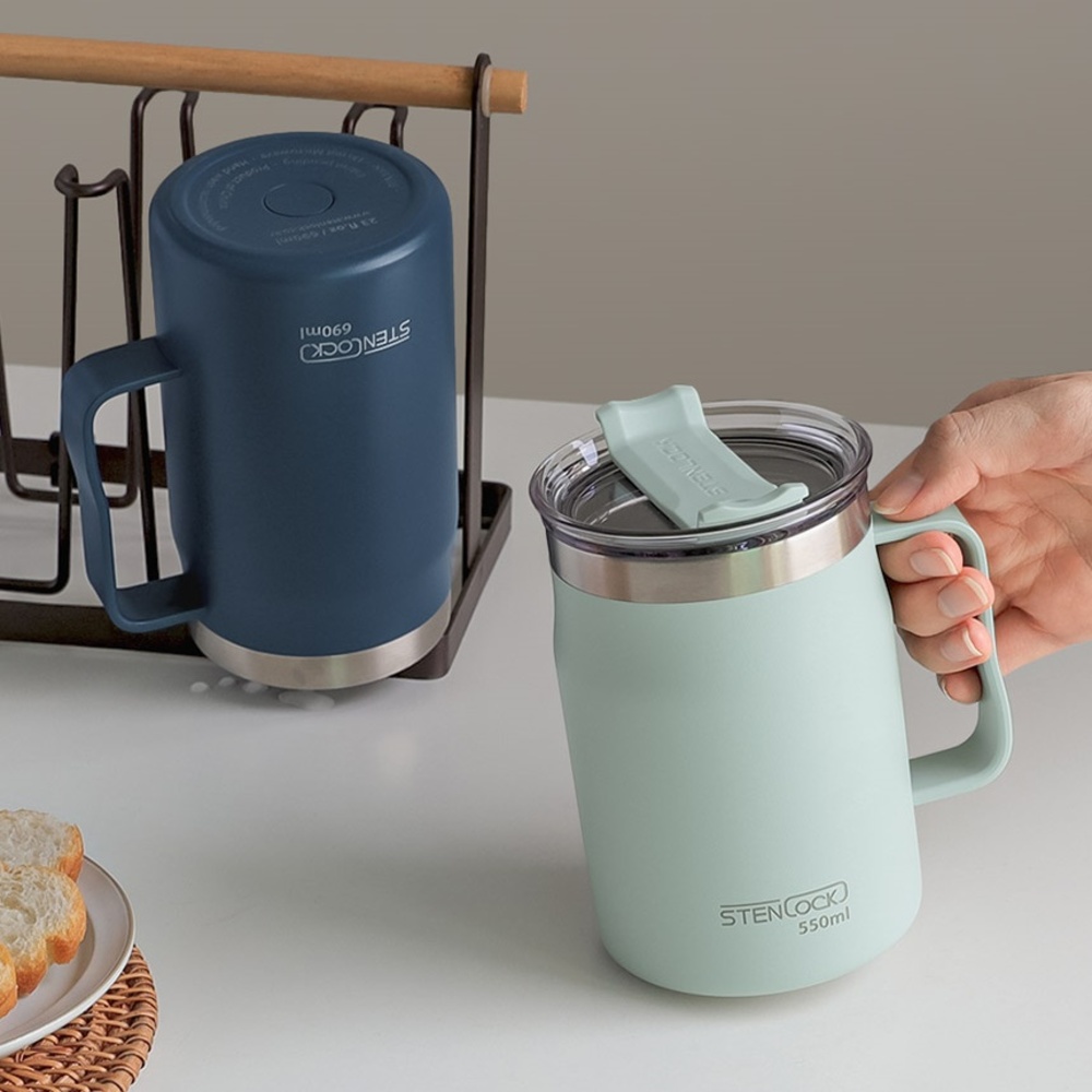스텐락 머그 컵 텀블러 스텐 손잡이 트렌드 550ml - 상세 이미지 4